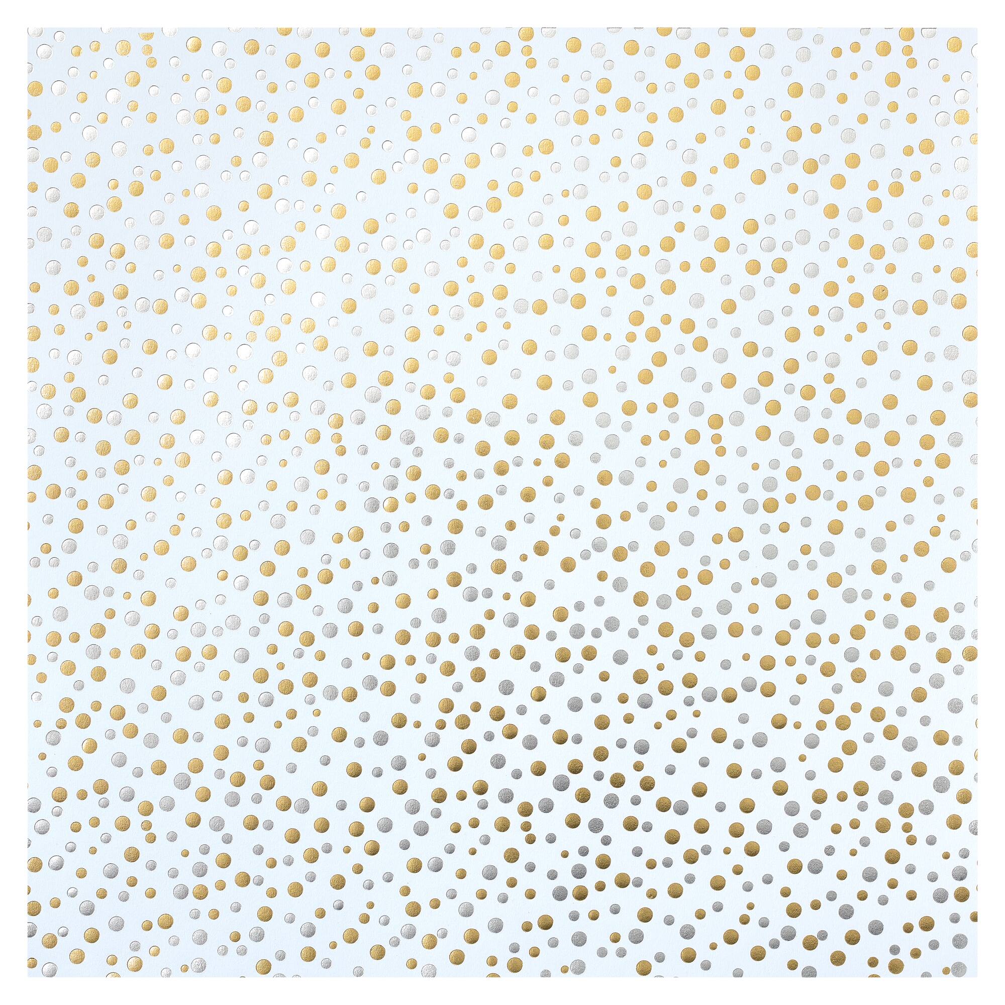 24 Pack: Silver & Gold Dot Cardstock Paper by Recollections™, 12" x 12"
